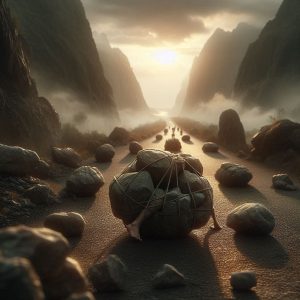 steine die auf der strasse liegen. sie stellen die last der zeit da der ereignisse . die jeder mensc 2